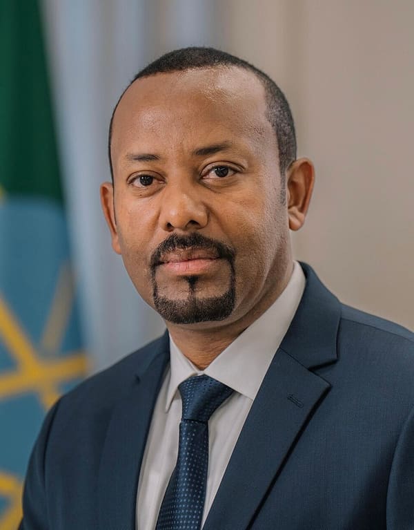 Abiy Ahmed, Ethiopia (portrait via Wikimedia Commons)