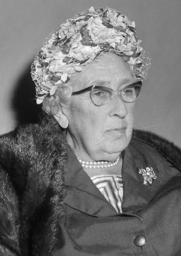 Agatha Christie, United Kingdom (portrait via Wikimedia Commons)