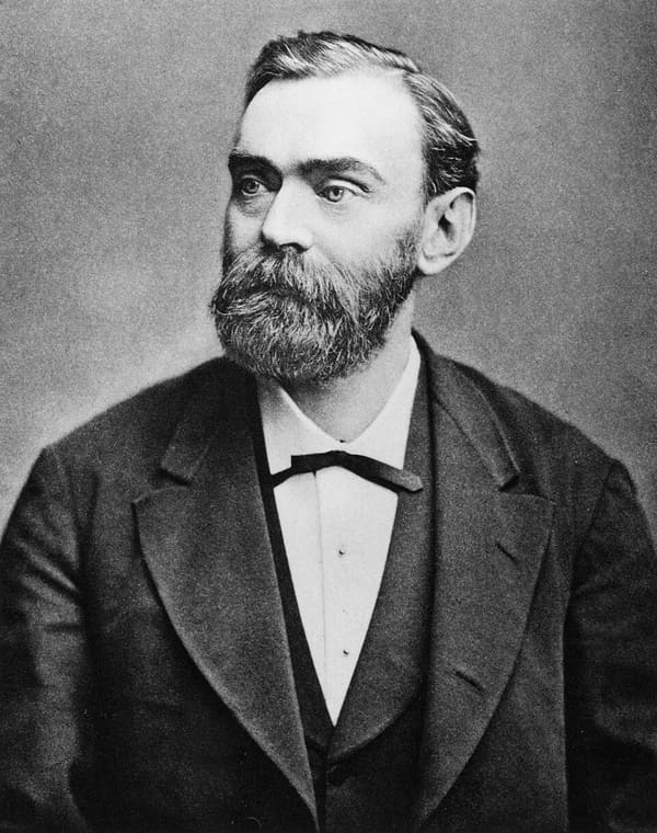Alfred Nobel, Sweden (portrait via Wikimedia Commons)