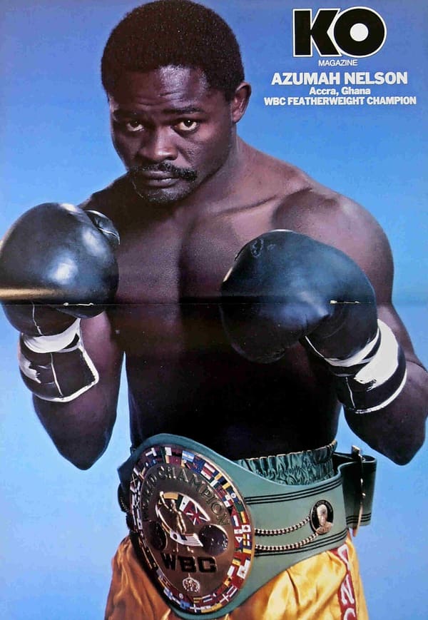 Azumah Nelson, Ghana (portrait via Wikimedia Commons)