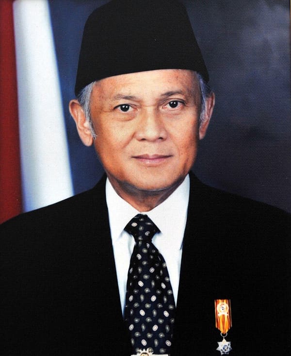B.J. Habibie, Indonesia (portrait via Wikimedia Commons)