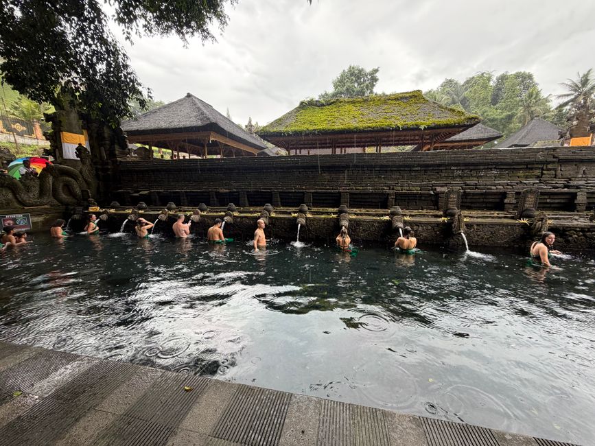 Bathe in the spring at Tirta Empul, Bali, Indonesia