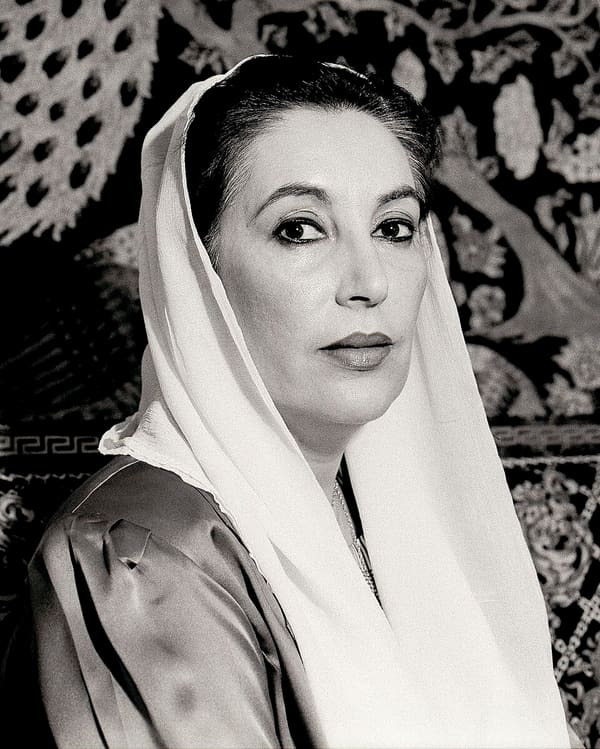 Benazir Bhutto, Pakistan (portrait via Wikimedia Commons)