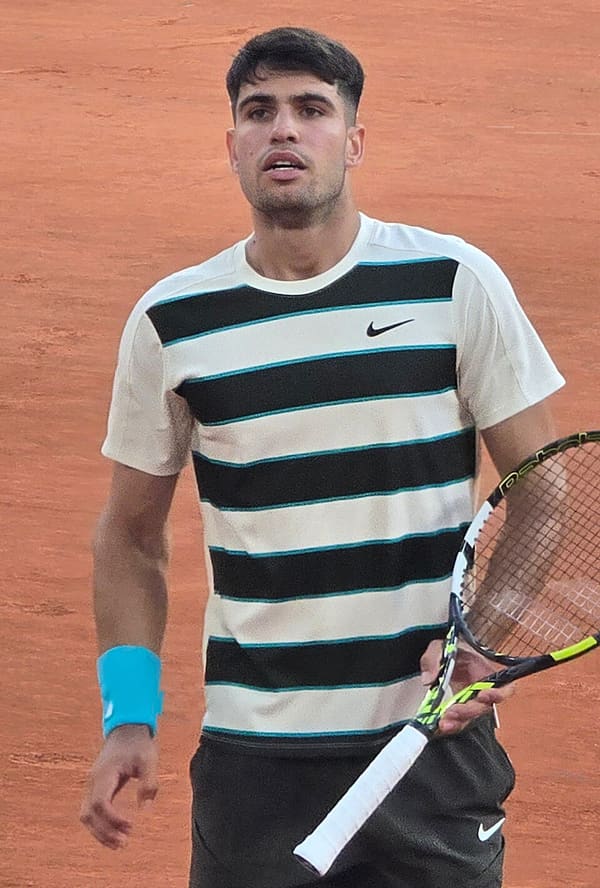 Carlos Alcaraz, Spain (portrait via Wikimedia Commons)