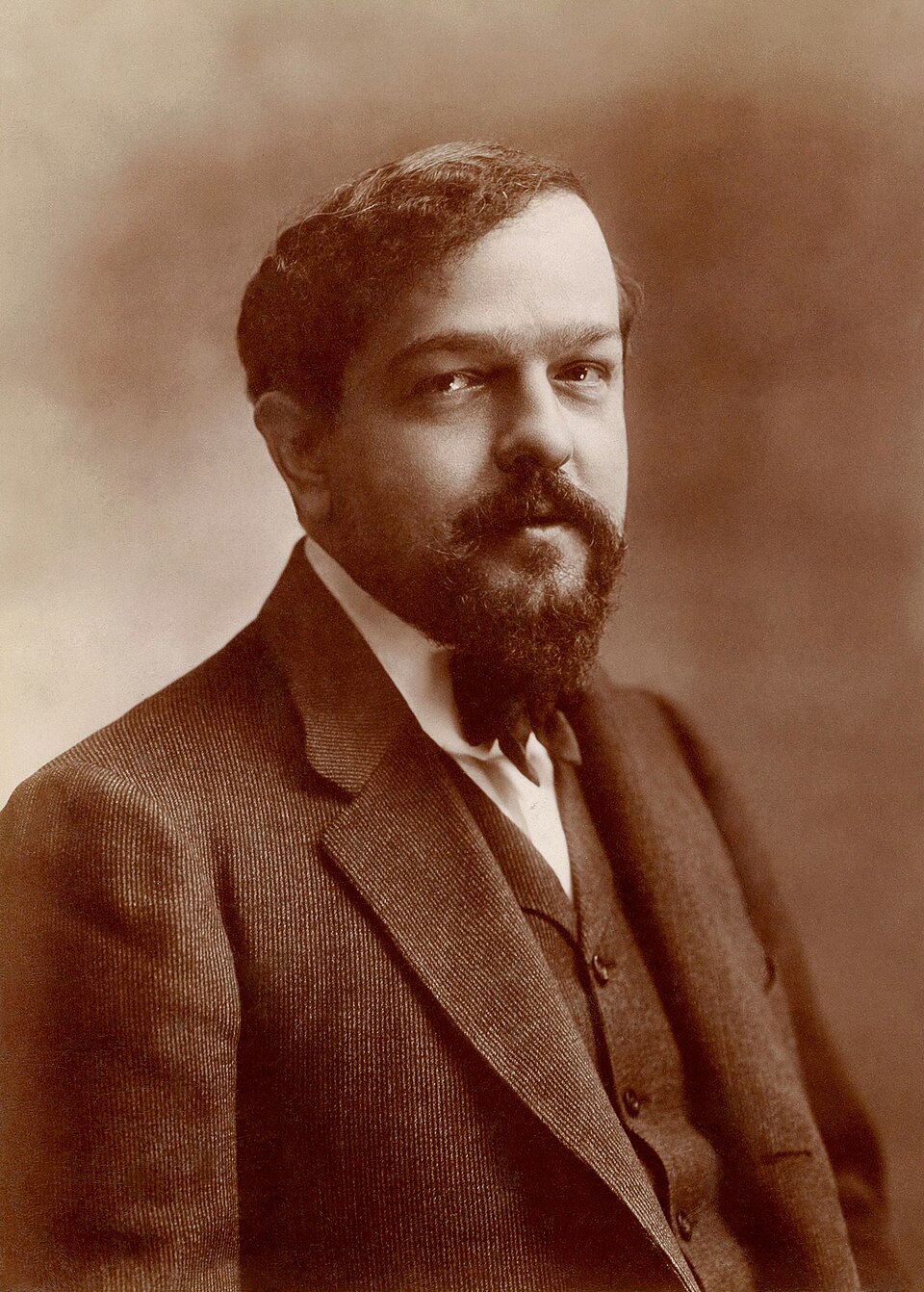 Claude Debussy, France (portrait via Wikimedia Commons)