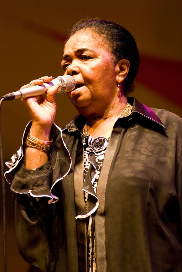 Cesária Évora, Cape Verde (portrait via Wikimedia Commons)
