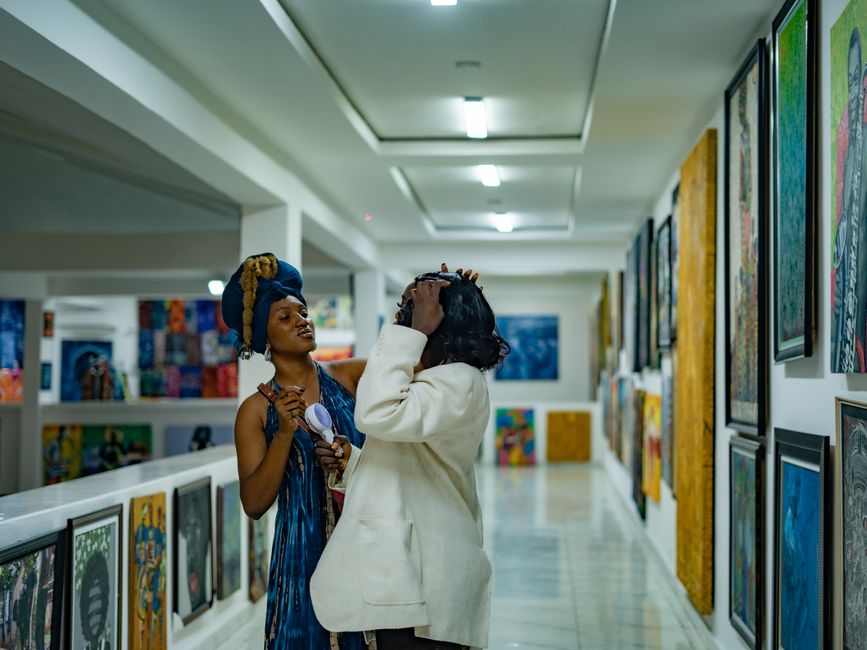 Climb four floors of Nigerian art at Nike Art Gallery, Lagos, Nigeria