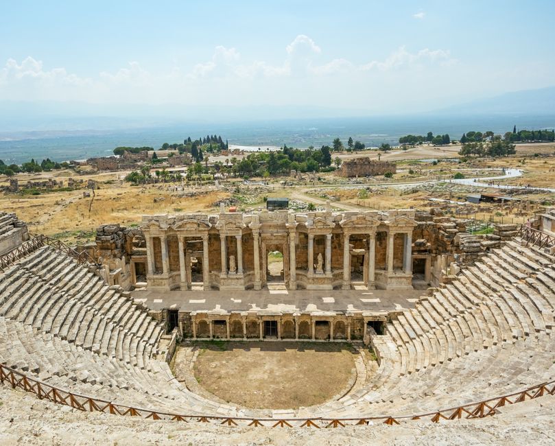 Climb the Roman theatre above the terraces, Pamukkale (Wimup)