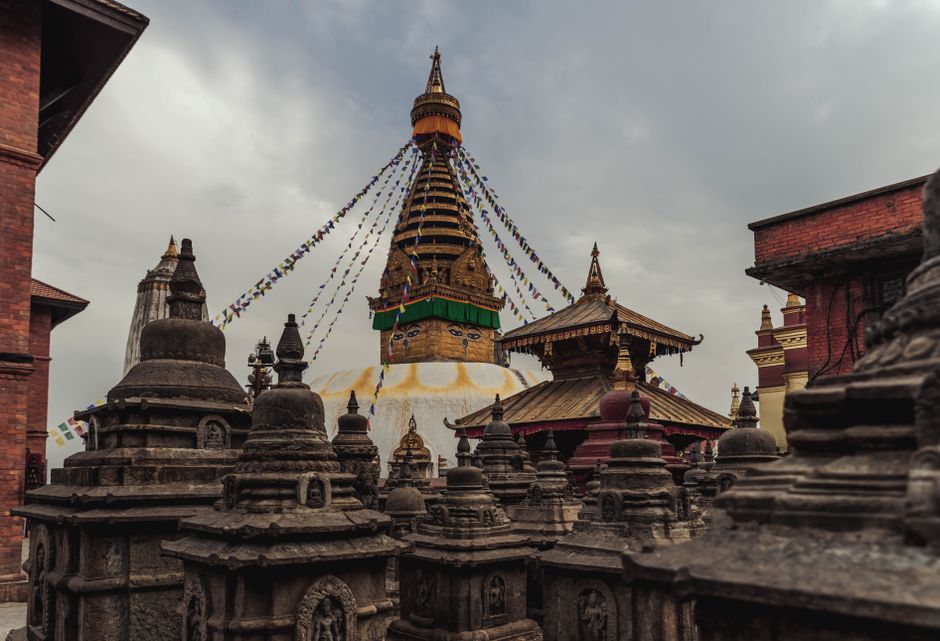 Climb the stairway to Swayambhunath, Kathmandu, Nepal