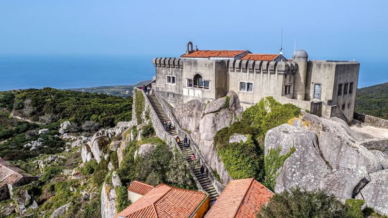 Climb to the Peninha sanctuary, Sintra, Portugal