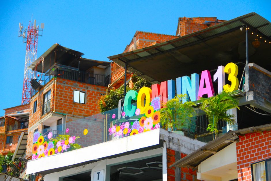 Comuna 13 and its outdoor escalators, Medellín, Colombia