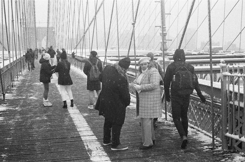 Cross the Brooklyn Bridge on foot, New York City, United States