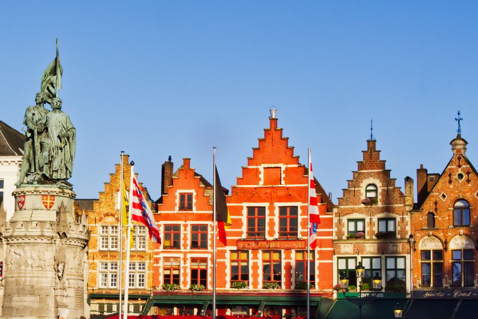 Cross the Markt into the Burg, Bruges, Belgium