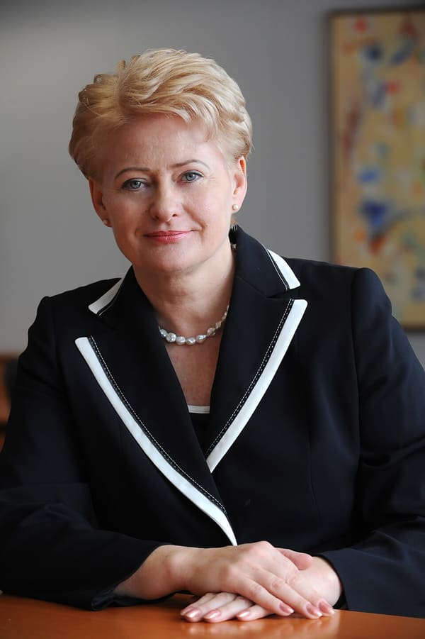 Dalia Grybauskaitė, Lithuania (portrait via Wikimedia Commons)