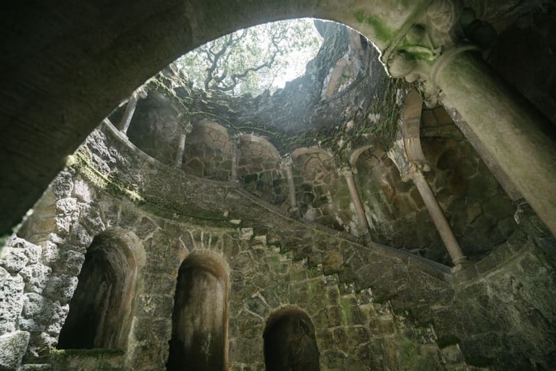 Descend the Initiation Well at Quinta da Regaleira, Sintra, Portugal