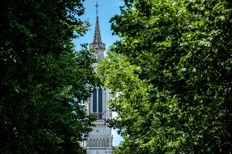 Drink under the LU tower at Le Lieu Unique, Nantes, France