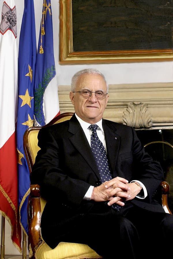 Eddie Fenech Adami, Malta (portrait via Wikimedia Commons)