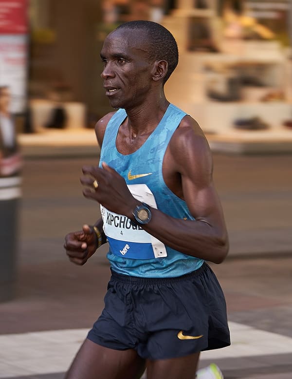 Eliud Kipchoge, Kenya (portrait via Wikimedia Commons)