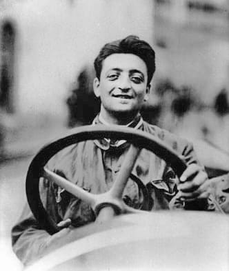 Enzo Ferrari, Italy (portrait via Wikimedia Commons)