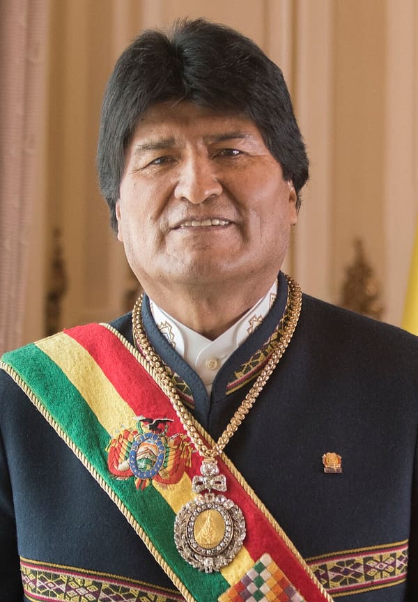 Evo Morales, Bolivia (portrait via Wikimedia Commons)