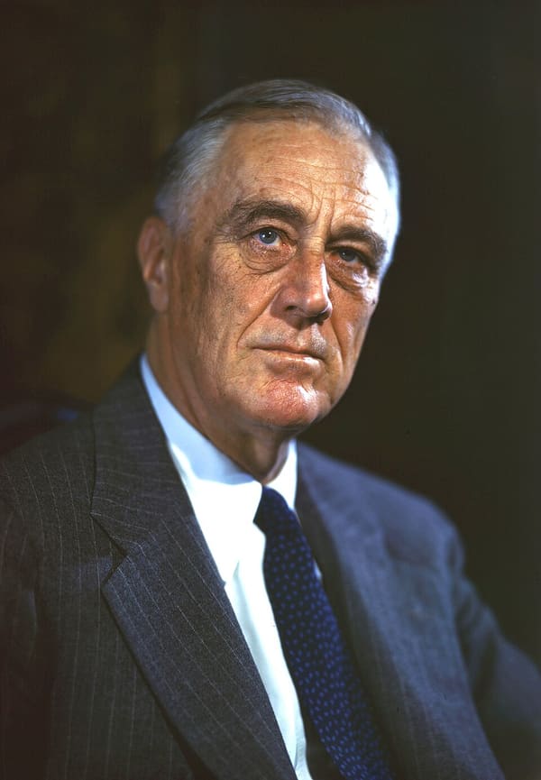 Franklin D. Roosevelt, United States (portrait via Wikimedia Commons)