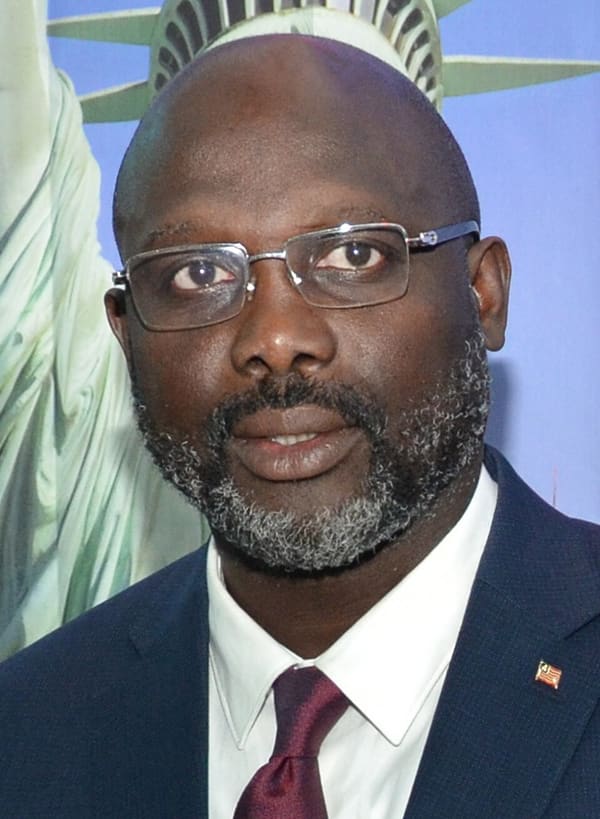 George Weah, Liberia (portrait via Wikimedia Commons)