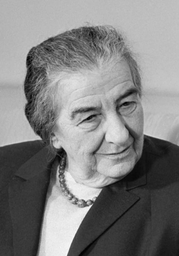 Golda Meir, Israel (portrait via Wikimedia Commons)