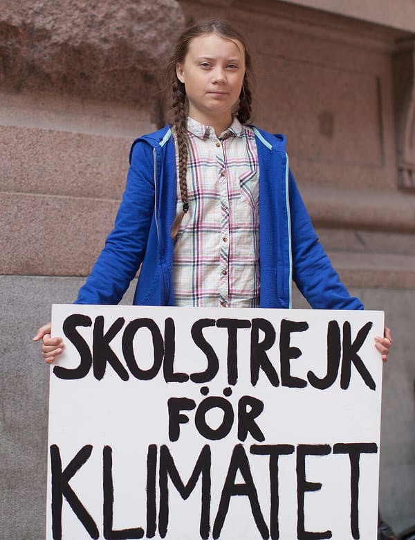 Greta Thunberg, Sweden (portrait via Wikimedia Commons)