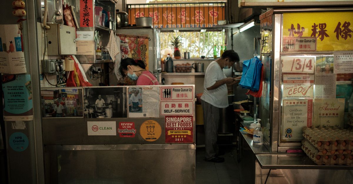 Feast at a hawker centre, Singapore, Singapore