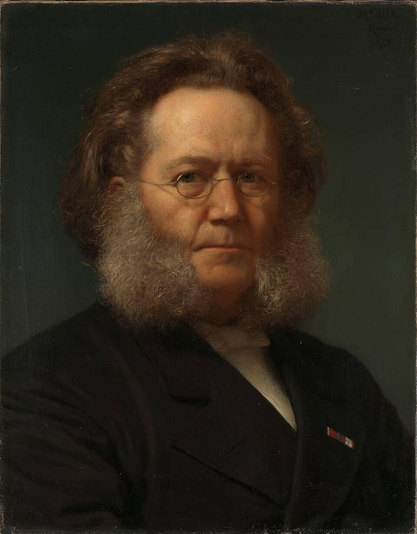 Henrik Ibsen, Norway (portrait via Wikimedia Commons)