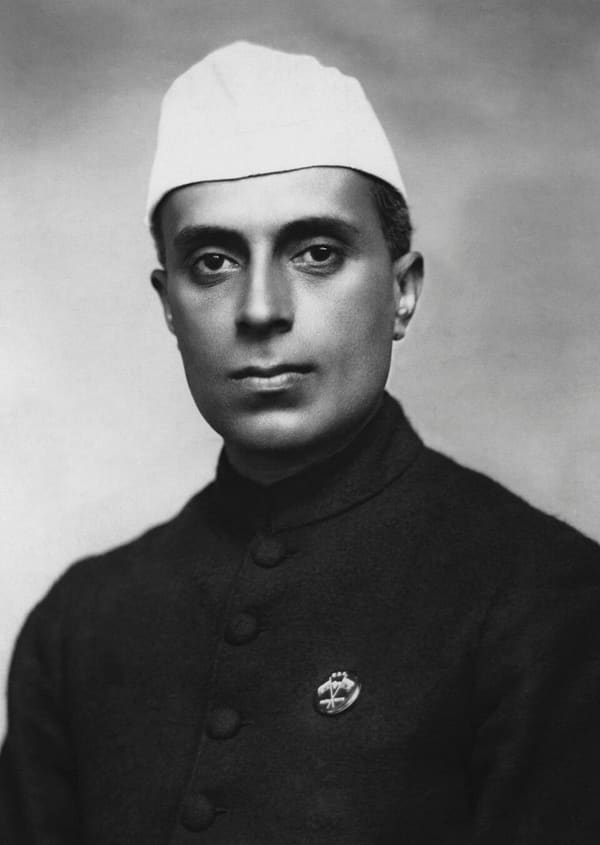 Jawaharlal Nehru, India (portrait via Wikimedia Commons)