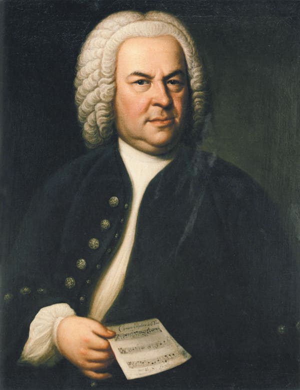 Johann Sebastian Bach, Germany (portrait via Wikimedia Commons)