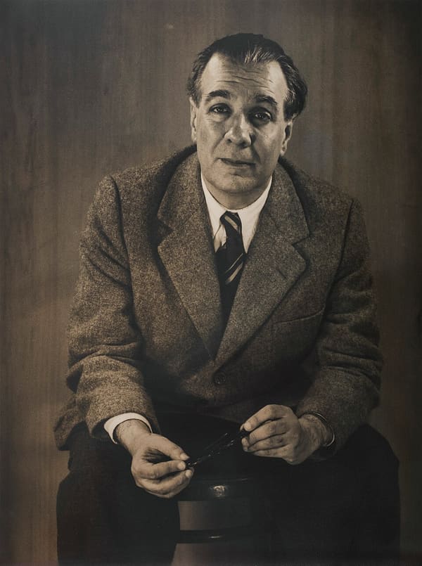 Jorge Luis Borges, Argentina (portrait via Wikimedia Commons)
