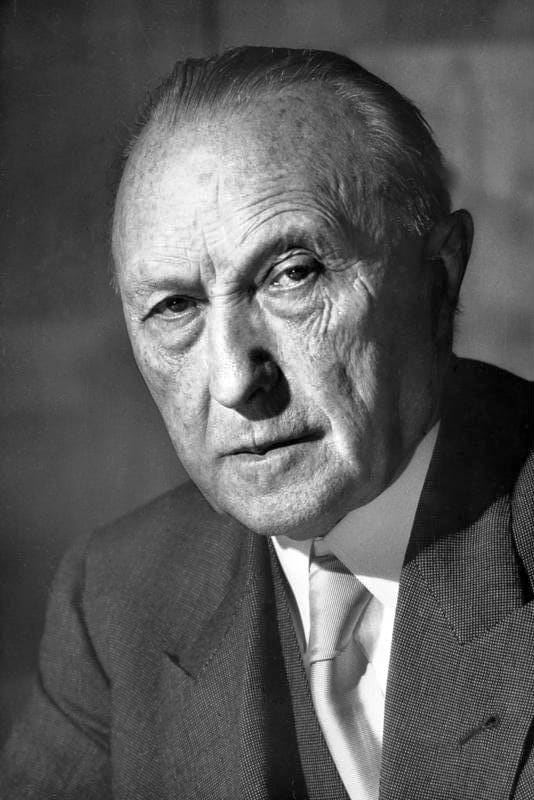 Konrad Adenauer, Germany (portrait via Wikimedia Commons)