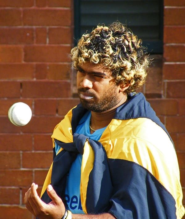Lasith Malinga, Sri Lanka (portrait via Wikimedia Commons)