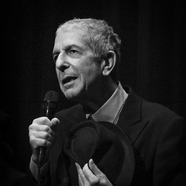Leonard Cohen, Canada (portrait via Wikimedia Commons)