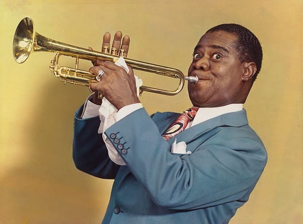 Louis Armstrong, United States (portrait via Wikimedia Commons)