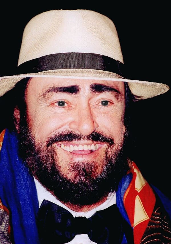 Luciano Pavarotti, Italy (portrait via Wikimedia Commons)