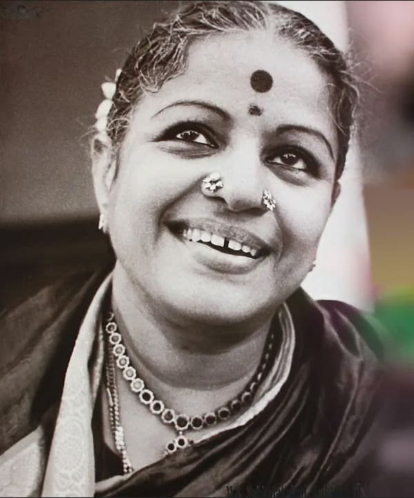 M. S. Subbulakshmi, India (portrait via Wikimedia Commons)