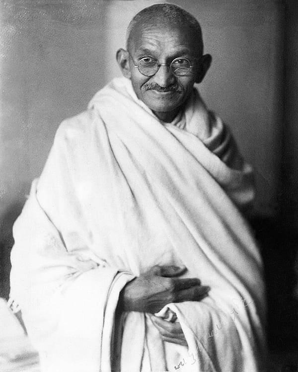 Mahatma Gandhi, India (portrait via Wikimedia Commons)