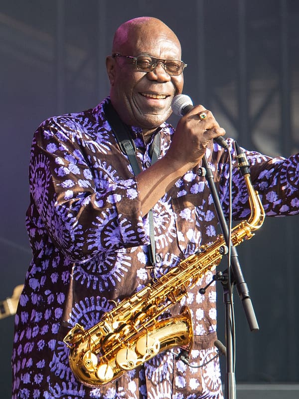 Manu Dibango, Cameroon (portrait via Wikimedia Commons)
