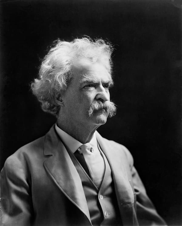Mark Twain, United States (portrait via Wikimedia Commons)