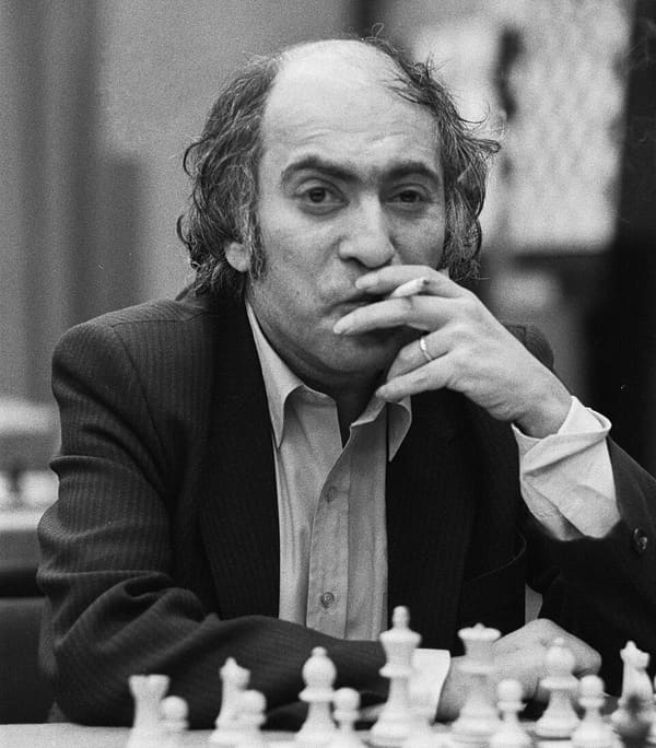 Mikhail Tal, Latvia (portrait via Wikimedia Commons)
