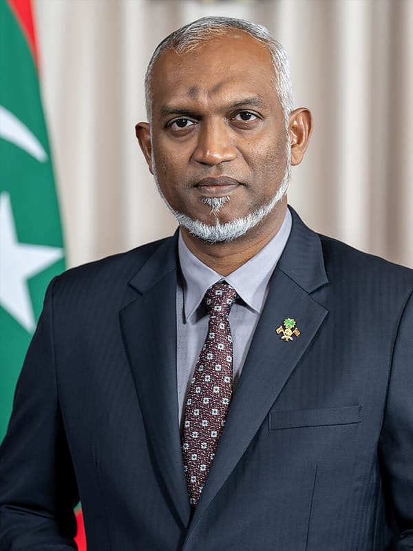Mohamed Muizzu, Maldives (portrait via Wikimedia Commons)