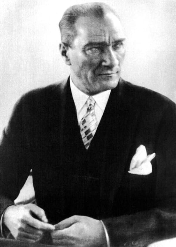 Mustafa Kemal Atatürk, Turkey (portrait via Wikimedia Commons)
