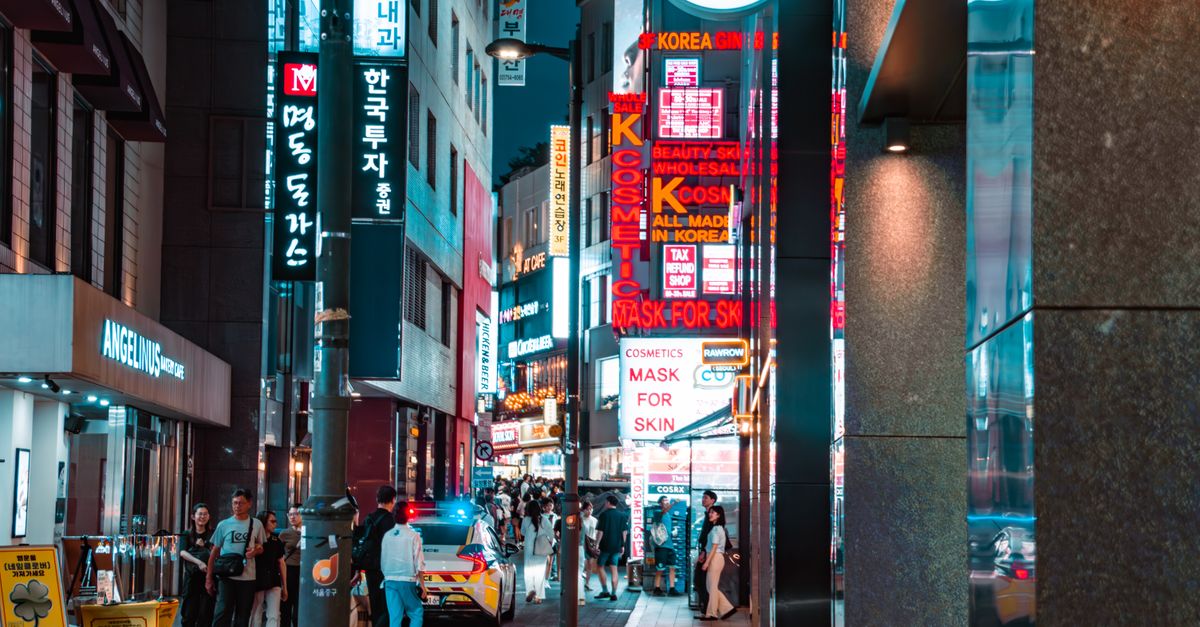 Snack & shop in Myeongdong, Seoul, South Korea