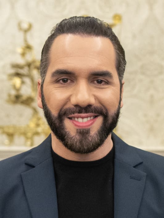 Nayib Bukele, El Salvador (portrait via Wikimedia Commons)