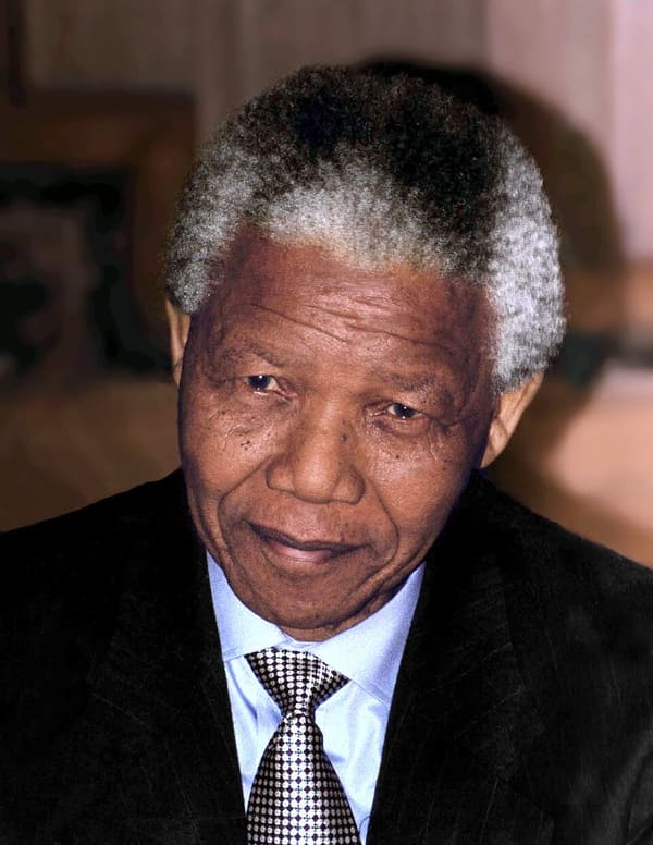 Nelson Mandela, South Africa (portrait via Wikimedia Commons)