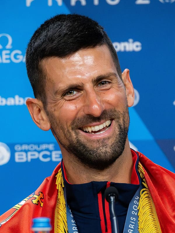 Novak Djokovic, Serbia (portrait via Wikimedia Commons)