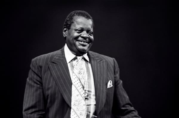 Oscar Peterson, Canada (portrait via Wikimedia Commons)